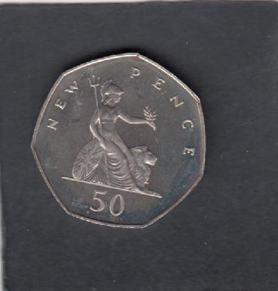 Beschrijving: 50 Pence ELIZABETH II